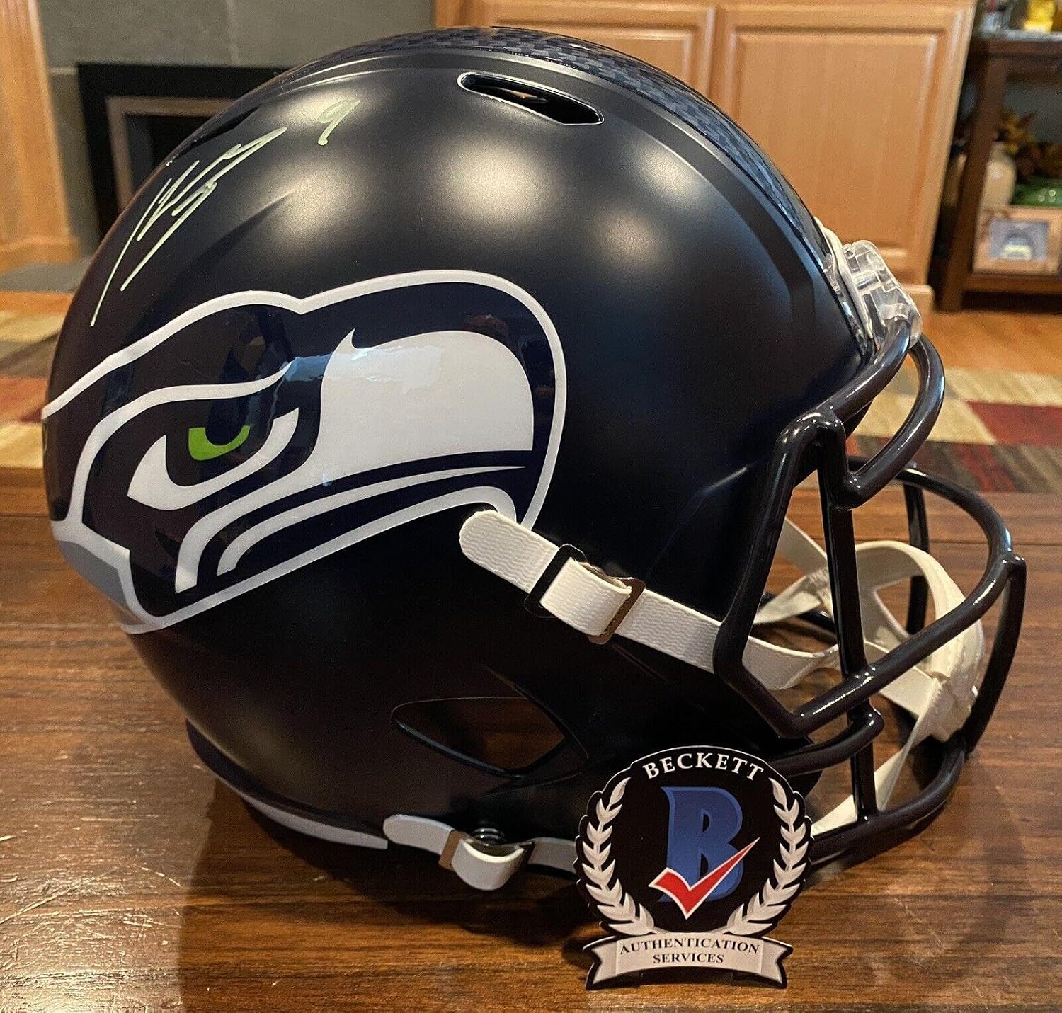 Kenneth Walker III Autographed Seattle Seahawks Speed Full Size Helmet Beckett - Autographed NFL Helmets