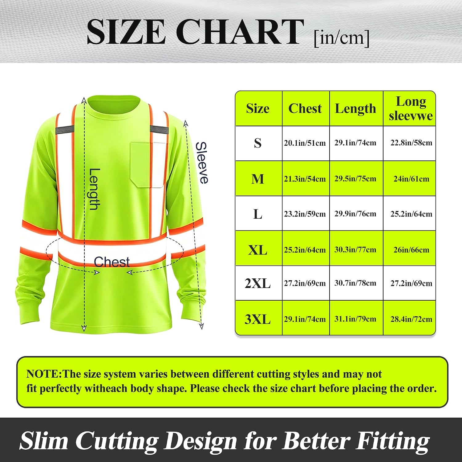 High Visibility Shirt Hi Vis Long Sleeve Shirts for Men Women Reflective Class 3 Safety Shirts