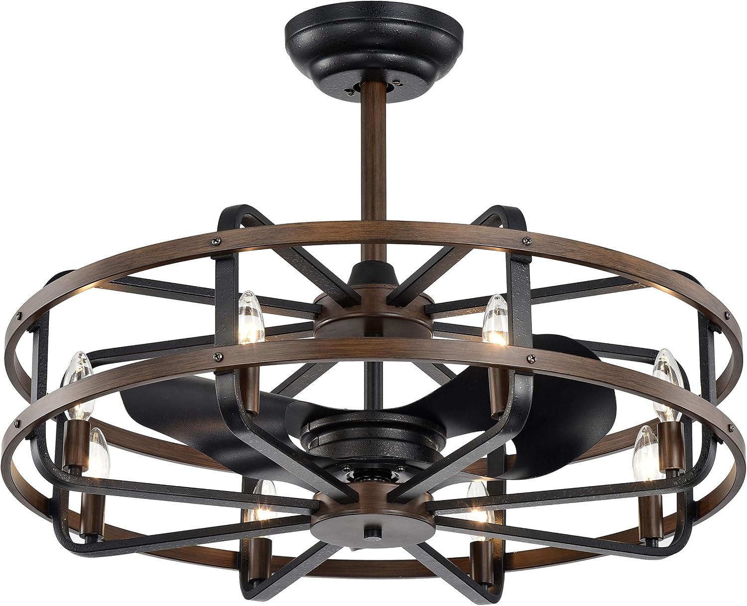 Carbon Loft Dassel 8-Light 3-Blade 29-inch Lighted Ceiling Fan