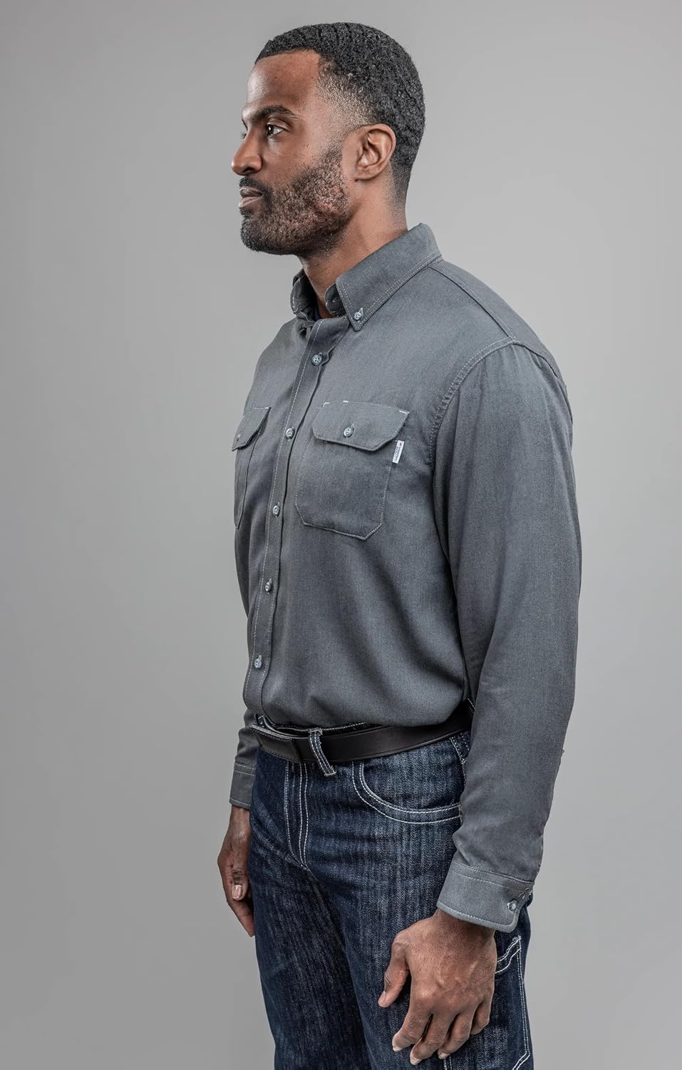 DRIFIRE Tall Size FR Vented Work Shirt, Grey, 3X-Large Tall