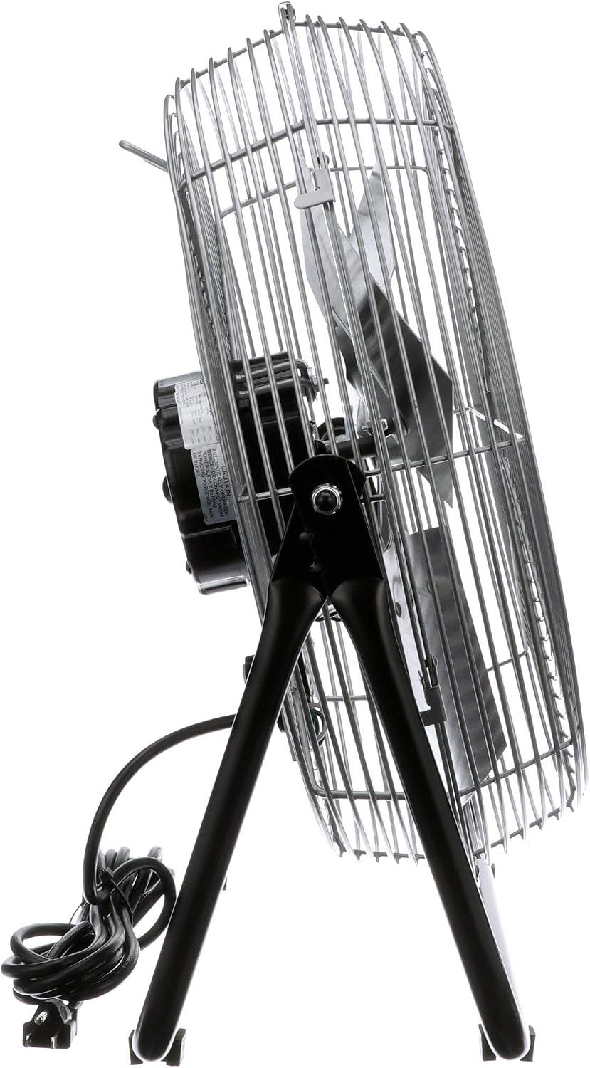 TPI Corporation F18-TE 18' Heavy Duty Floor Fan — 3 Speed Industrial Workstation Shop Fan — Commercial Grade Air Circulation Fan — 120v Single Phase
