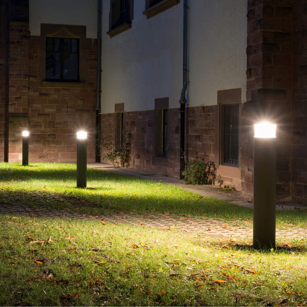 LED Bollard Landscape Lights 38' 20W 5000K 120V-277V Commercial/Residential Modern Ballard Lighting Fixture for Garden, Pathway, Driveway Electric Light. ETL Listed.