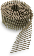 Simpson Strong-Tie S13A250CCT Collated Ring-Shank Siding Nail‚ 2-1/2-Inch by 0.090 Inch, 15 Gauge Wire Coil, Full Round Head, Diamond Point, Type 304 Stainless Steel, Tan (Pack of 3600)