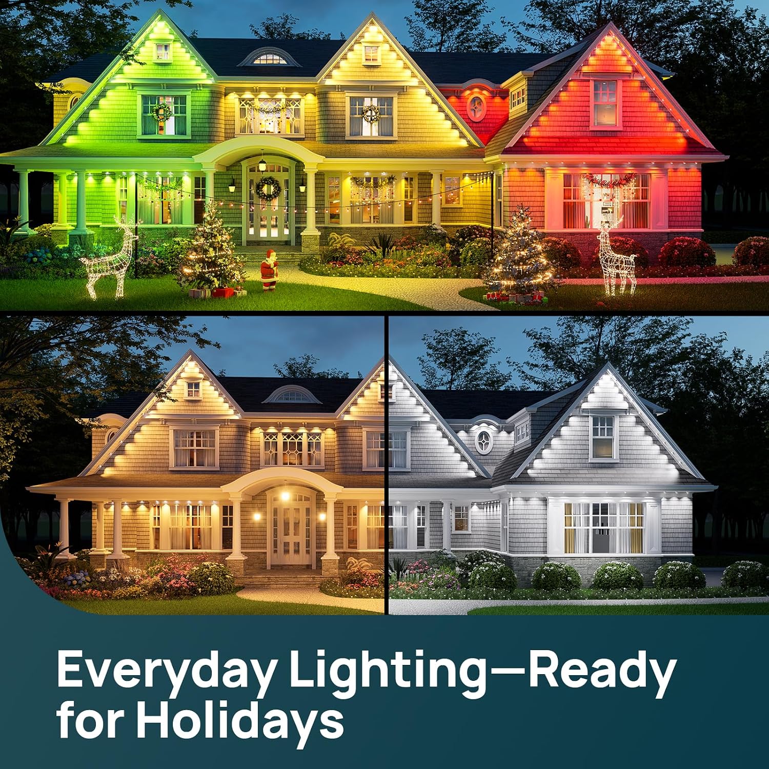 Linkind StarRay Solar Lights Outdoor Waterproof Dusk-to-Dawn Outdoor Solar Lights, Permanent Outdoor Lights HP5, APP/Voice Control Landscape Lighting, IP67 Outdoor Lights for Yard, Garden