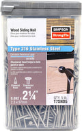Simpson Strong-Tie T7SND5 Wood Siding Nail — 2-1/4 in. x .092 in. Type 316 Stainless Steel (5 lb.)