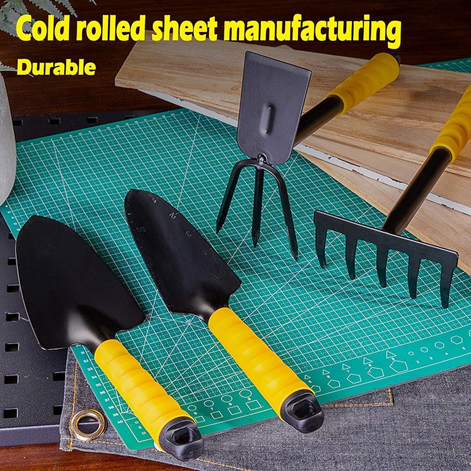 Garden Tool Set, 4 Piece Garden Tools, Garden Kit Heavy Duty Gardening Tool, Outdoor Gardening Hand Tools with Ergonomic Handle Gardening Gifts for Women Men