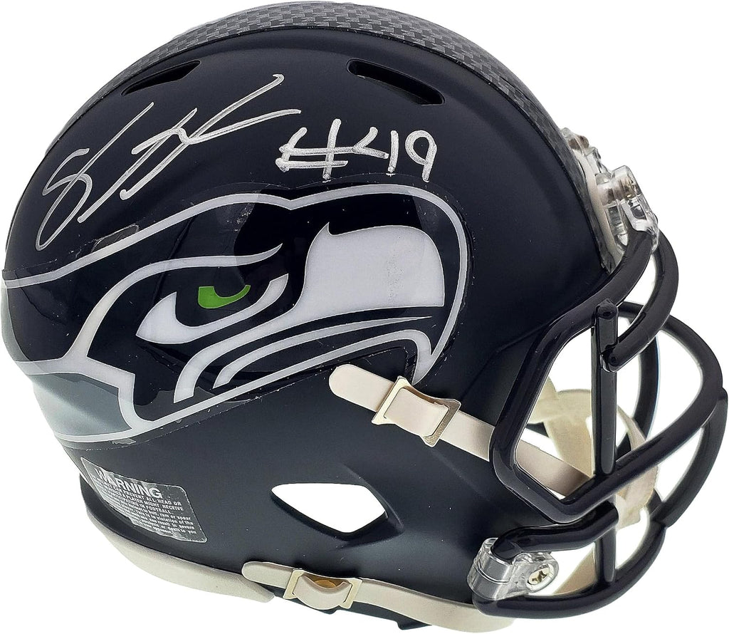 Shaquem Griffin Autographed Seattle Seahawks Mini Helmet In Silver MCS Holo Stock #134383 - Autographed NFL Mini Helmets
