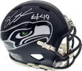 Shaquem Griffin Autographed Seattle Seahawks Mini Helmet In Silver MCS Holo Stock #134383 - Autographed NFL Mini Helmets