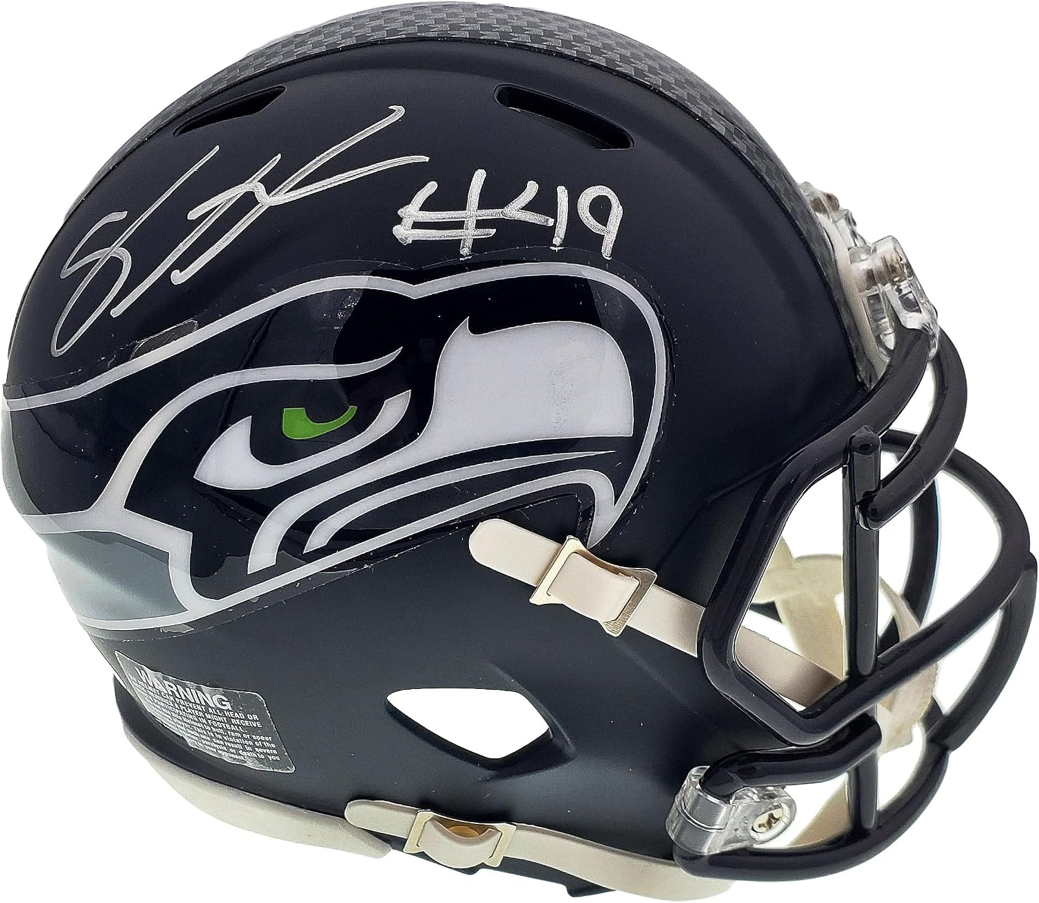 Shaquem Griffin Autographed Seattle Seahawks Mini Helmet In Silver MCS Holo Stock #134383 - Autographed NFL Mini Helmets