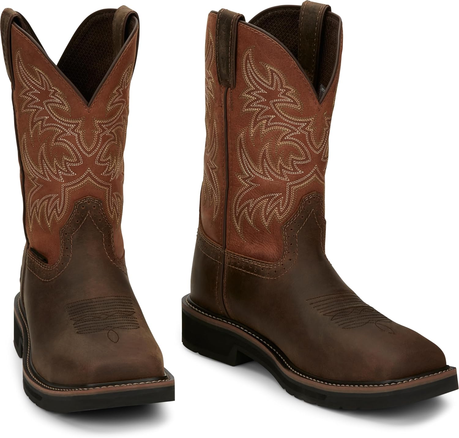 Justin Switch 11'' Composite Toe Work Boots - Men's Safety Footwear, Slip-Resistant, ASTM Rated