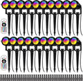 12W RGB Color Changing Landscape Lights Low Voltage LED Landscape Lighting Remote Control Spotlight Waterproof Garden Pathway Christmas Decorative Lights Outdoor, 20 Pack with Connector