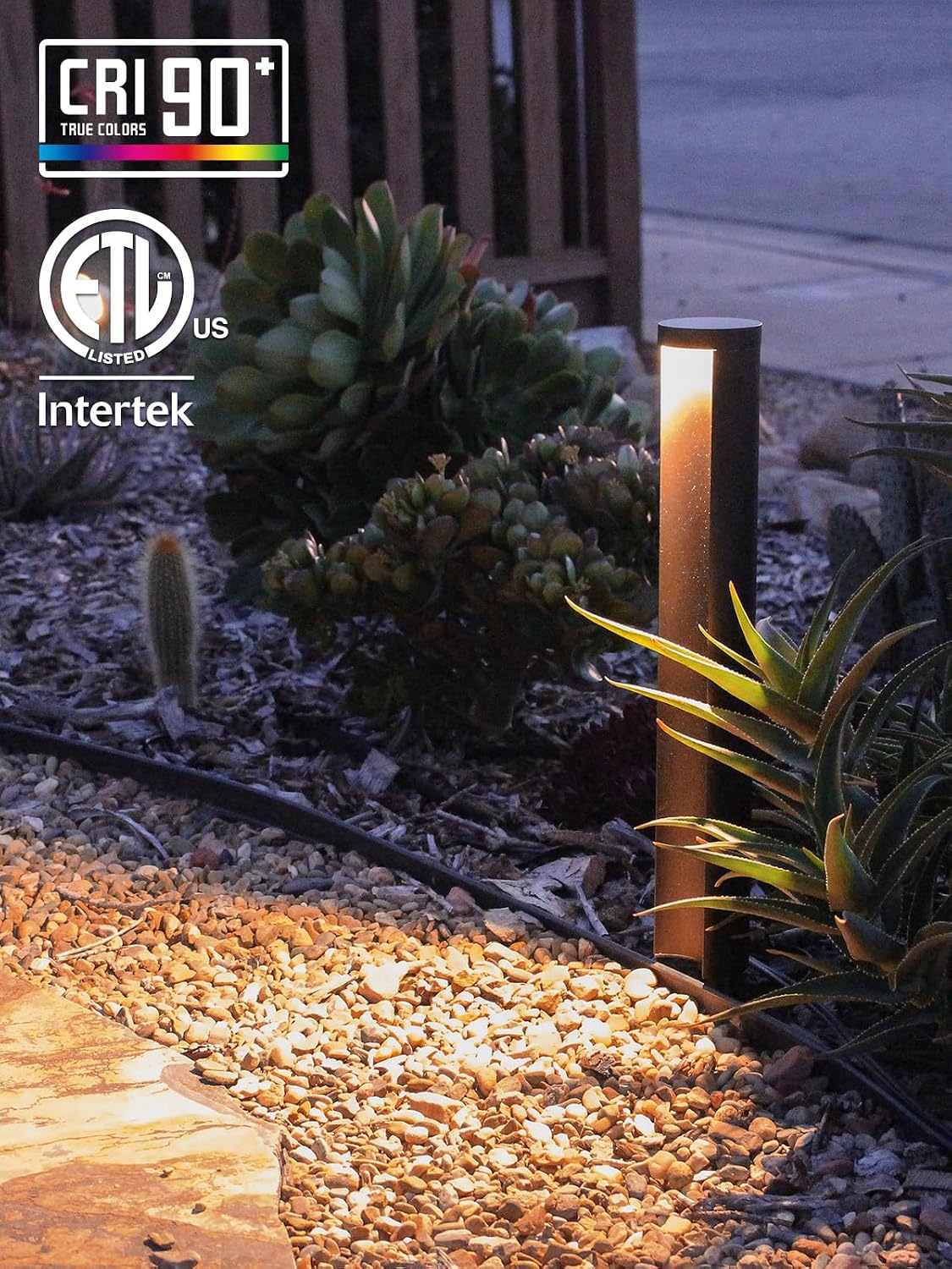 LEONLITE 5CCT Low Voltage Landscape Lights, 5W Anti-Glare LED Pathway Lights, Die-Casted Aluminum Housing, IP65 Waterproof for Outdoor Path Sidewalk Walkway, 1800K-5000K, ETL, Pack of 12