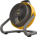 Vornado 293 Large Heavy Duty Shop Fan, 3 Speed Electric Fan, High Impact Casing, IP54-Rated Motor, Whole Room Air Circulator, Pivoting Head, Carry Handle, 16' Floor Fan for Bedroom and Garage, Yellow