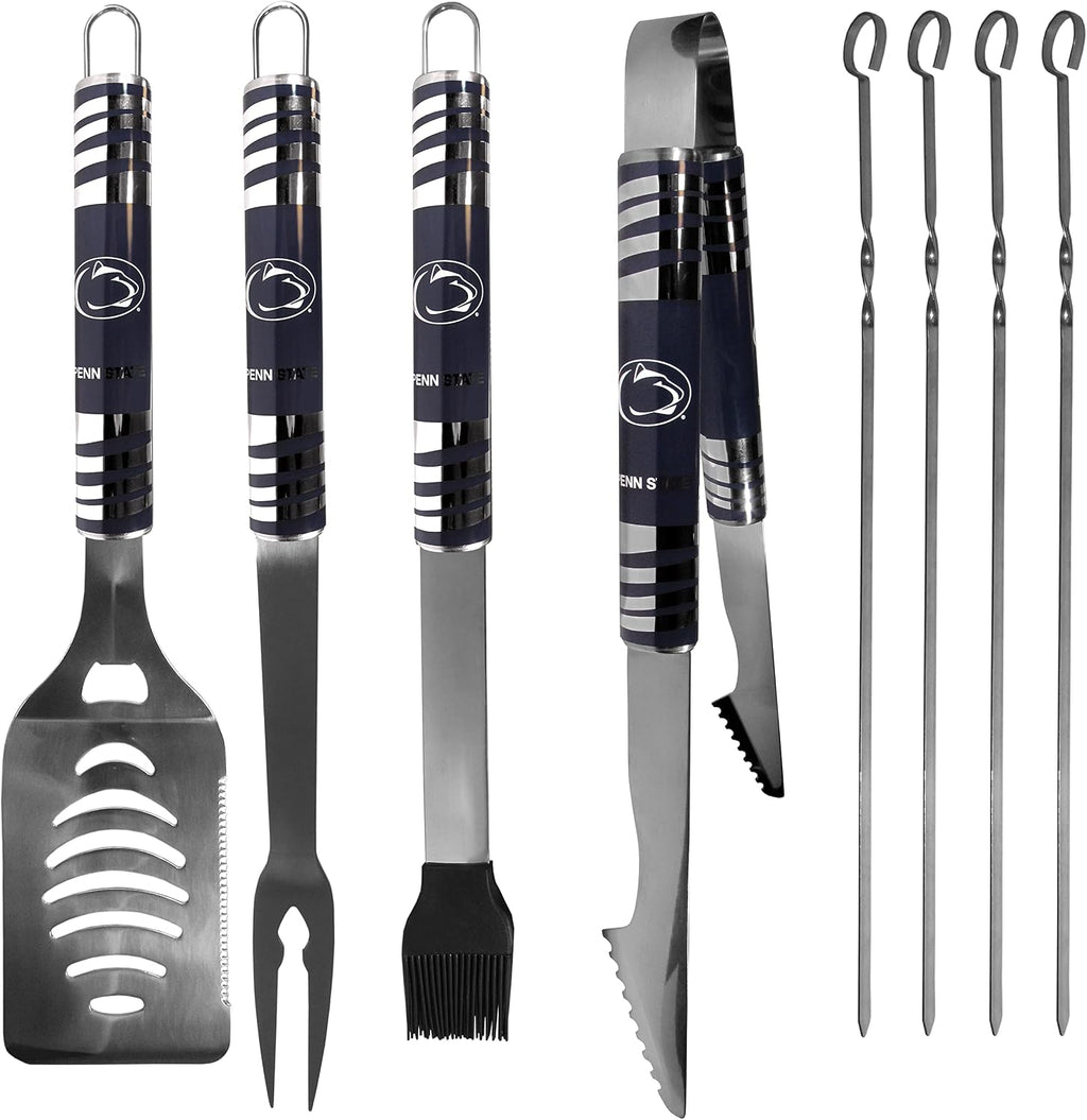 NCAA Siskiyou Sports Fan Shop Penn State Nittany Lions Steel Tailgater BBQ Set w/Case 8 piece Gray