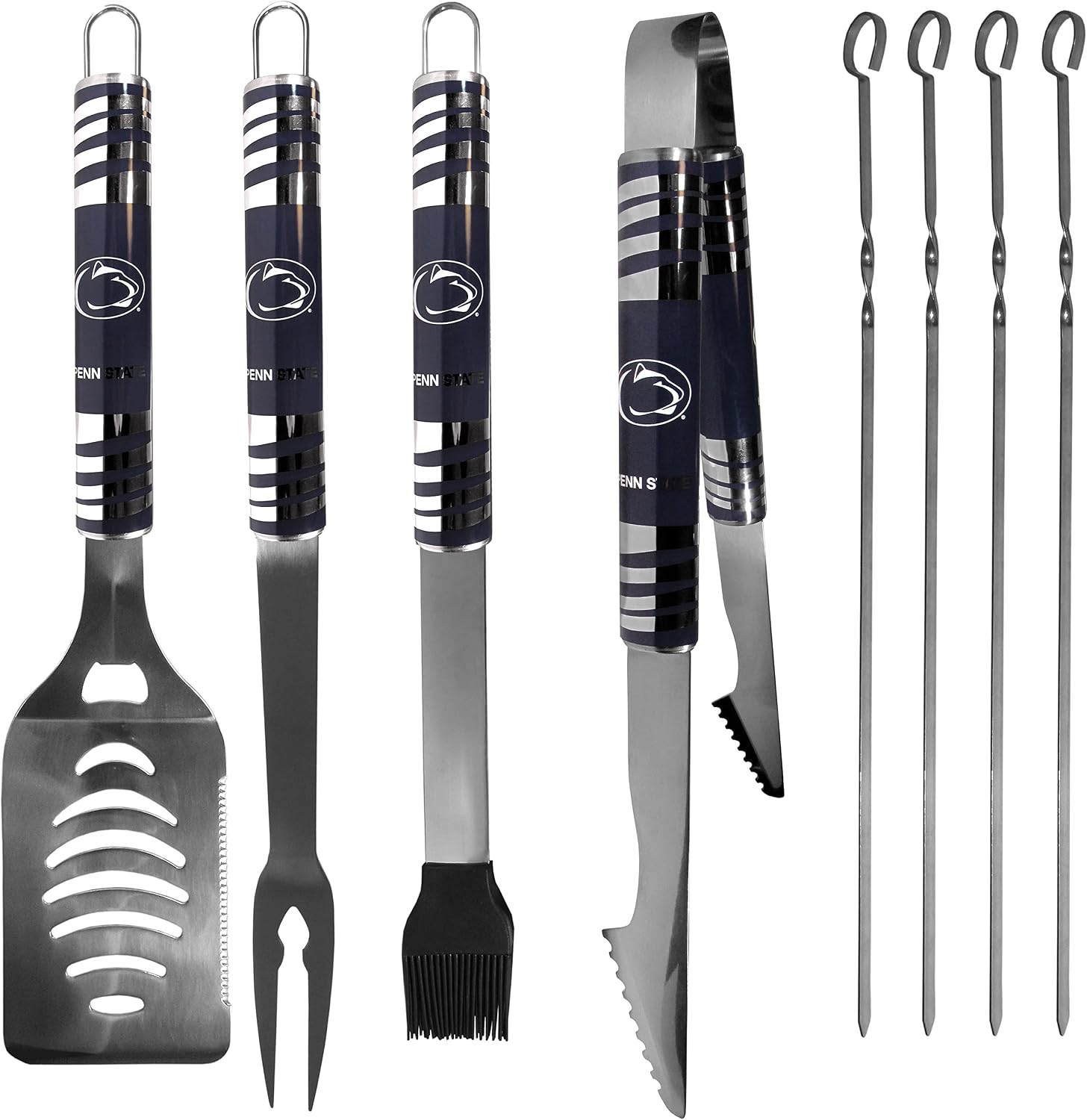 NCAA Siskiyou Sports Fan Shop Penn State Nittany Lions Steel Tailgater BBQ Set w/Case 8 piece Gray