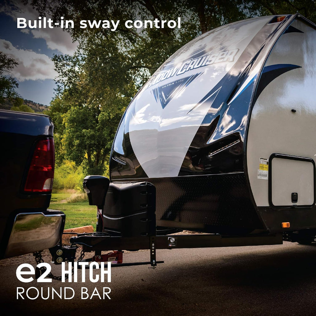 Fastway e2 2-Point Sway Control Round Bar Hitch, 94-00-1033, 10,000 Lbs Trailer Weight Rating, 1,000 Lbs Tongue Weight Rating, Weight Distribution Kit Does NOT Include Hitch Shank Or Ball