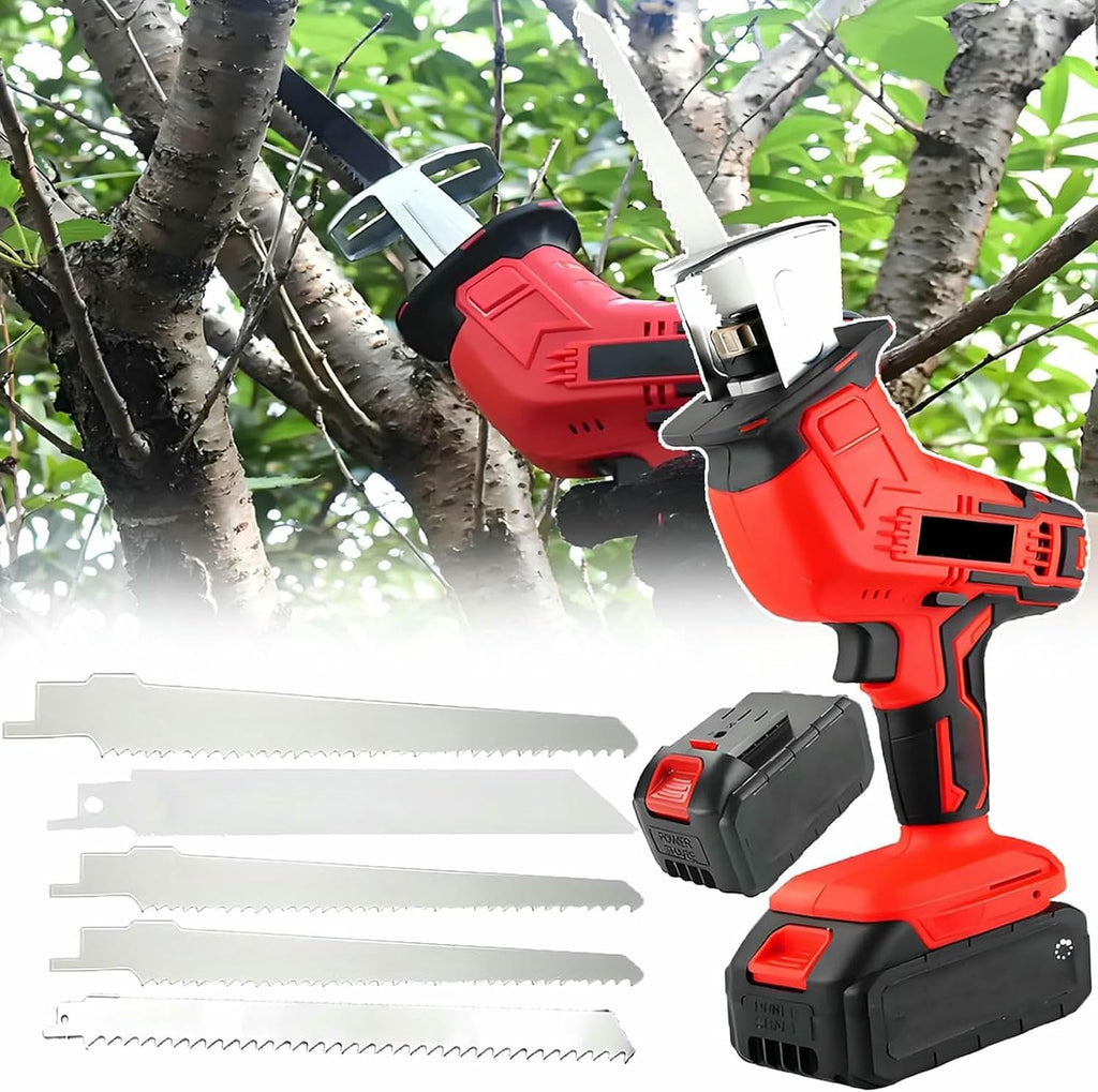 Cordless Mini Electric Reciprocating Saw Set - Professional Cordless Reciprocating Saw, Silent and Lightweight Design, Versatile for Cutting Wood, Bones