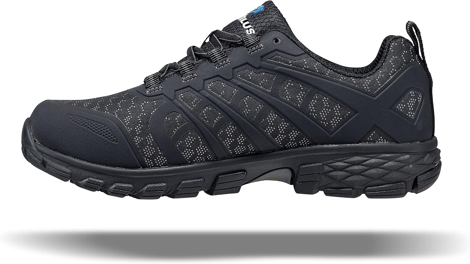 Nautilus Stratus Men's Athletic Work Shoe by FSI Oil and Slip Resistant, Steel Safety Toe, Ultra Lightweight, N1911-Black