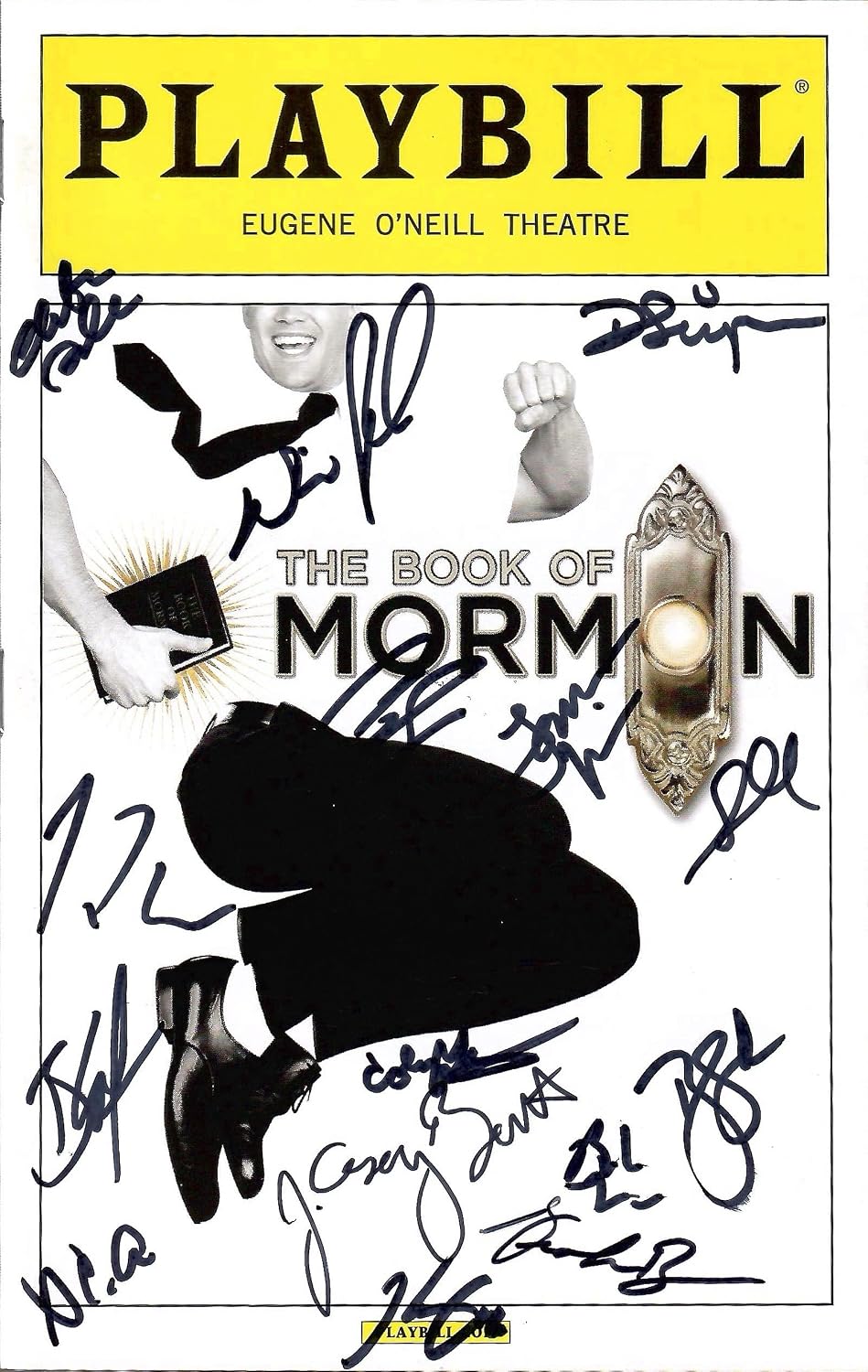 THE BOOK OF MORMON AUTOGRAPHED 2016 CAST PLAYBILL+COA AWESOME+RARE