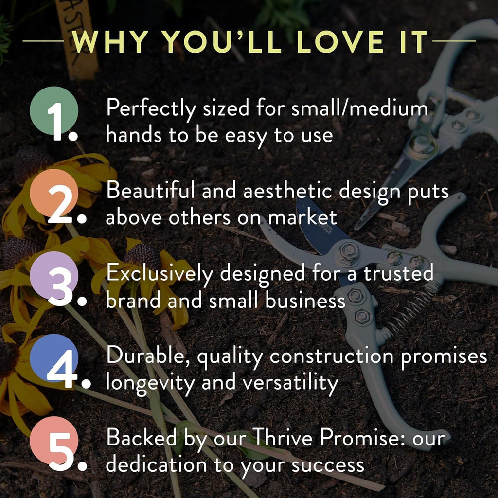 Modern Sprout Pruning Shears - Herb Snipping Scissors- Lightweight Gardening Tools W/Easy Lock - Flower Cutter Garden Shears - Gift for Father's Day -Carbon Steel Blade+Reusable Holster(Multi,12 Pcs)