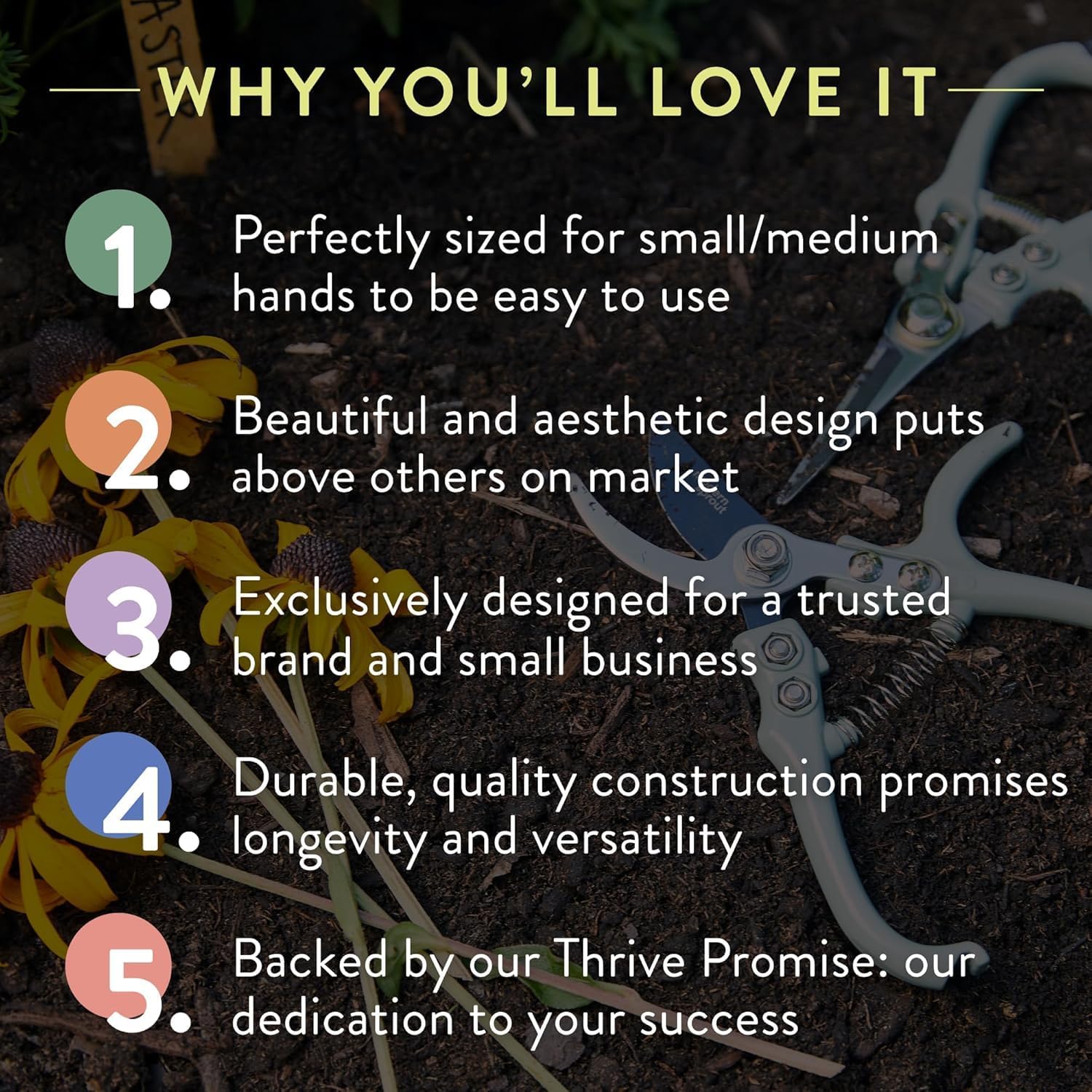 Modern Sprout Pruning Shears - Herb Snipping Scissors- Lightweight Gardening Tools W/Easy Lock - Flower Cutter Garden Shears - Gift for Father's Day -Carbon Steel Blade+Reusable Holster(Multi,12 Pcs)