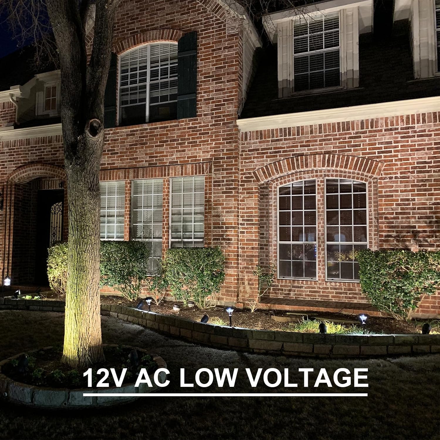 GOODSMANN Low Voltage LED Landscape Wall Wash Kits 8PK Spotlight & Floodlight 18W 2700K Outdoor Lights Brown Finish Outside Hardwired Lighting with Metal Stake Cable Connector Replaceable