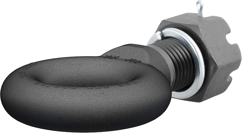 CURT 48530 Black Steel Pintle Hitch Lunette Ring with Swivel Castle Nut, 3-Inch Inside Diameter, 45,000 lbs.