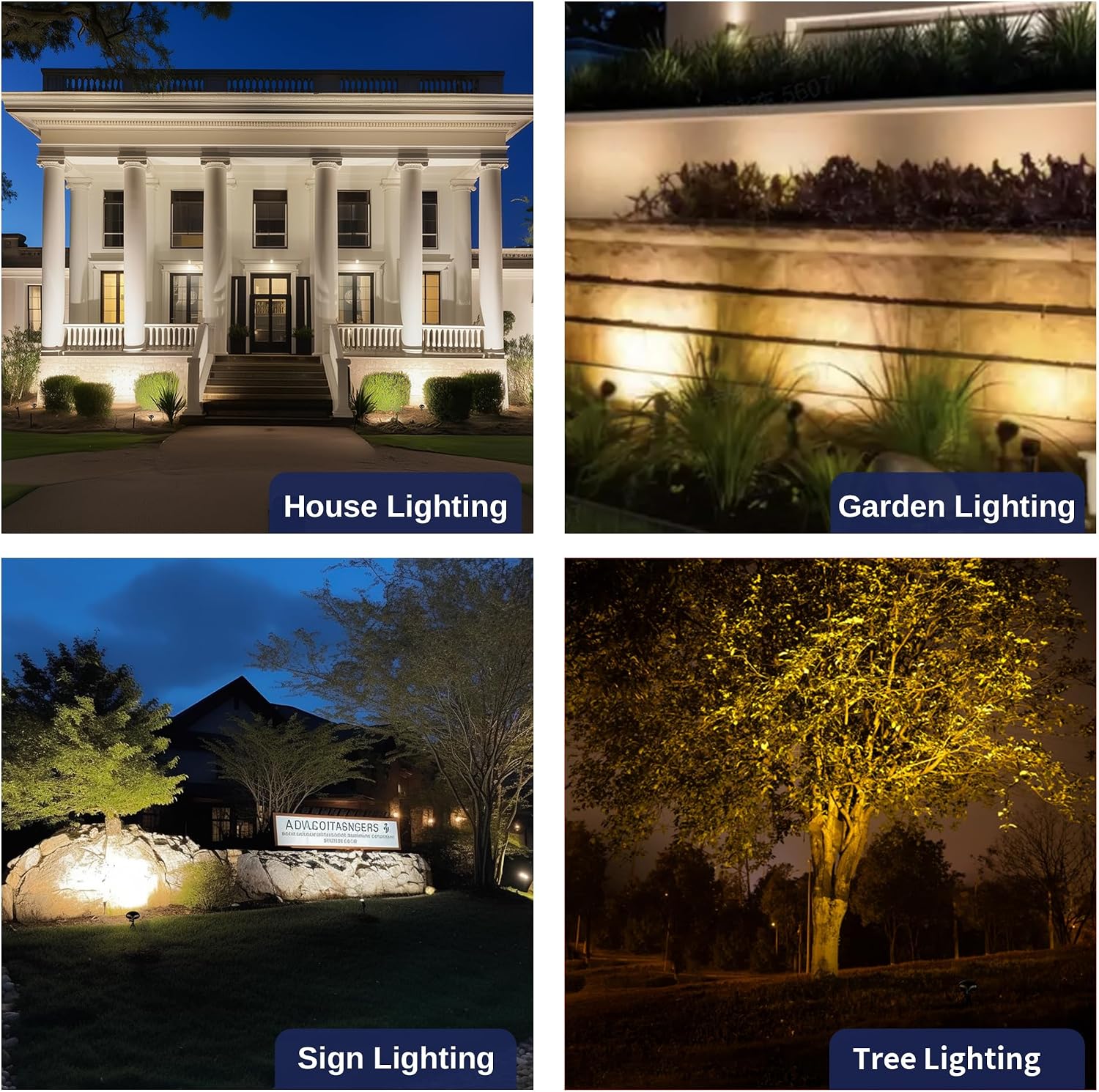 Gardenreet LED Wall Wash Lights - Landscaping Brass Low Voltage Flood Lights, 12V Hardwired Waterproof Outdoor, Wide Angle Lighting for Yard Wall House with 2700K 3W 270LM Replaceable G4 Bulb 8 Pack