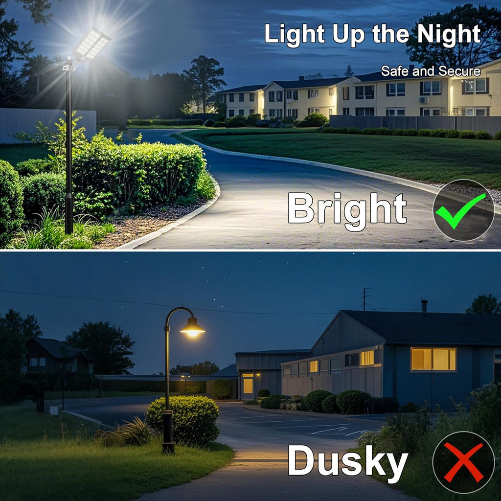loyoele 9000W Solar Street Lights Outdoor 120000LM, Commercial Parking Lot Light 7000K, Solar Flood Outdoor Lights IP67 Waterproof with Motion Sensor for Road, Garden, Basketball Courts
