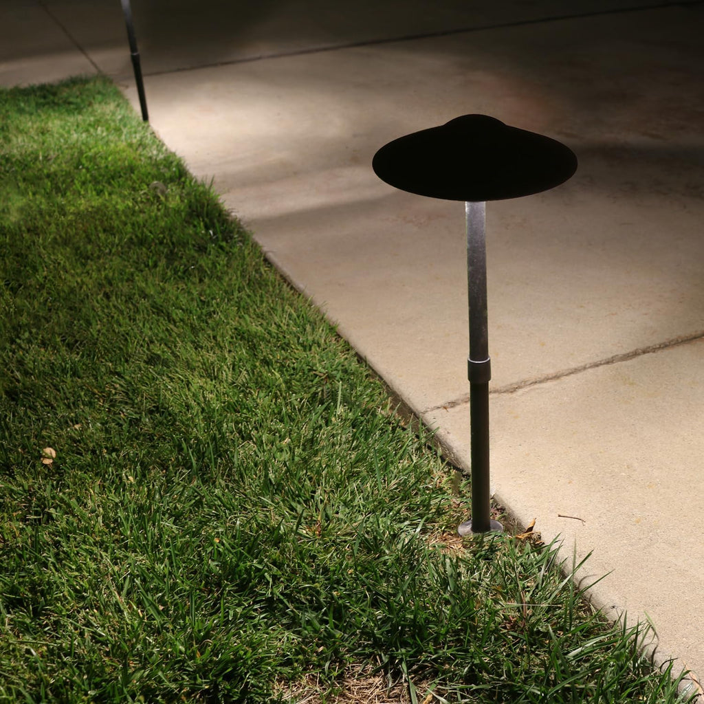 Lumina Lighting® 3W Landscape Lighting 12V Landscape Lights Low Voltage Landscape Path Lights Warm White Waterproof Outdoor Replaceable G4 LED Bulb for Garden Pathway Lawn Yard (Black, 8-Pack)