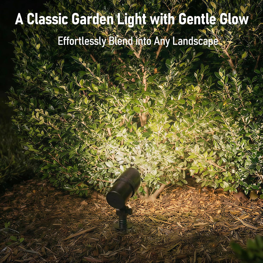 LEONLITE 8-Pack 5CCT LED Landscape Spotlight, 15°-60° Adjustable Beam Angle, 8W Low Voltage Spot Light with Stepless Adjustment, 12-24V AC/DC, Aluminum, IP65 Waterproof, Oil Rubbed Bronze