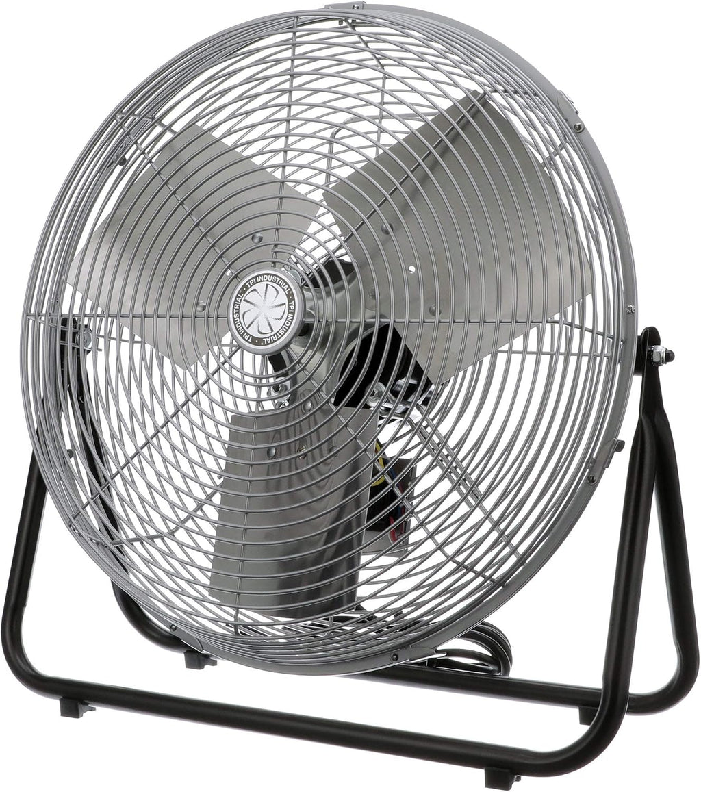 TPI Corporation F18-TE 18' Heavy Duty Floor Fan — 3 Speed Industrial Workstation Shop Fan — Commercial Grade Air Circulation Fan — 120v Single Phase