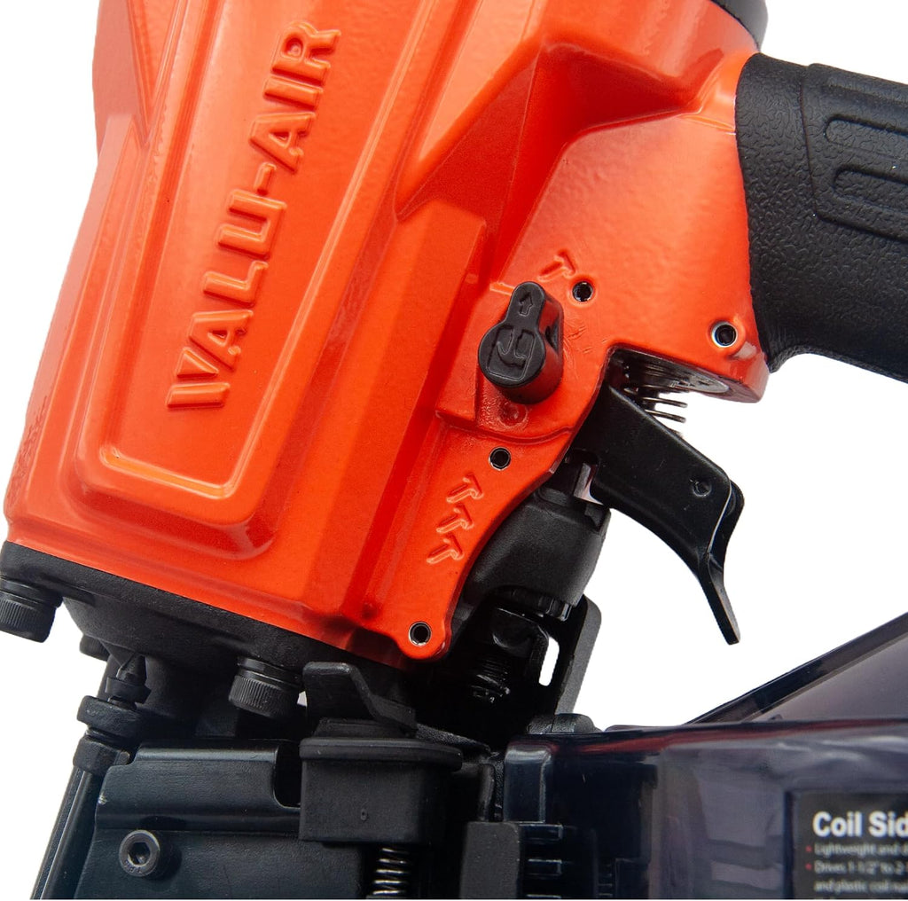 Valu-Air CN65V 15-Degree Pneumatic Coil Siding Fencing Nailer - 1-1/2-inch to 2-1/2-Inch for Siding, Fiber Cement, Fencing, Cedar Shake and Soffit Applications