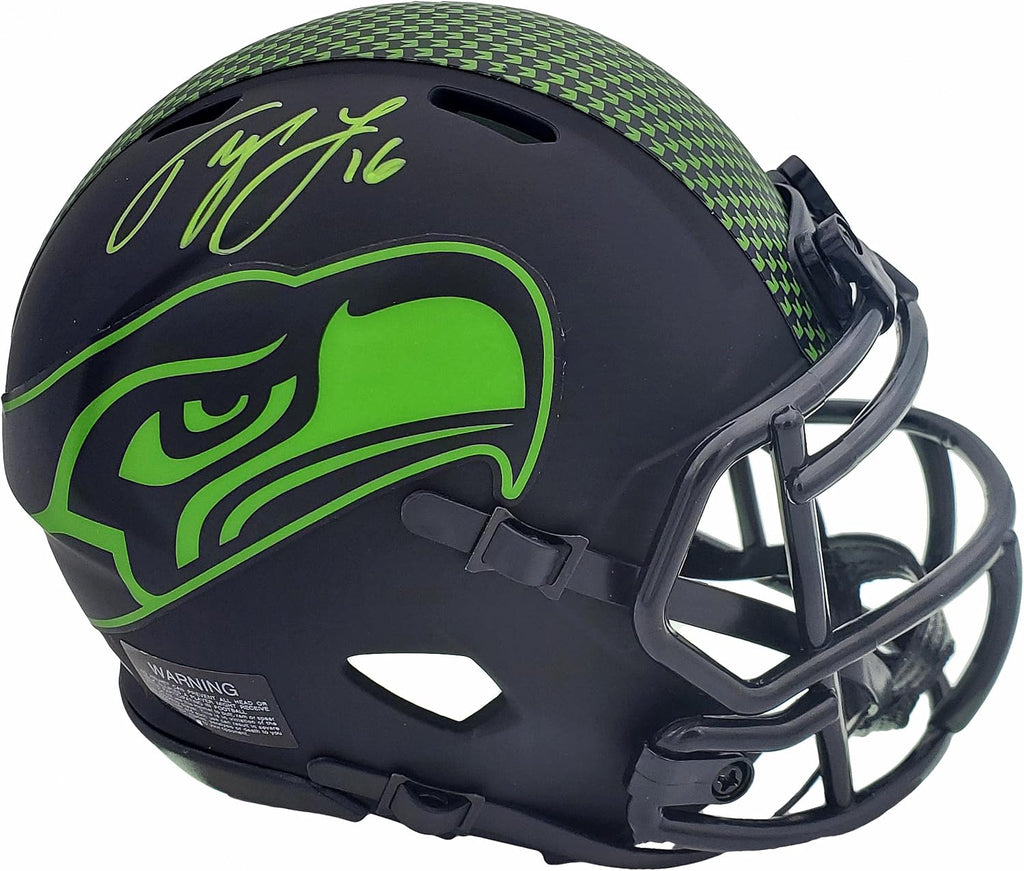 Tyler Lockett Autographed Seattle Seahawks Eclipse Speed Mini Helmet MCS Holo Stock #200481 - Autographed NFL Mini Helmets