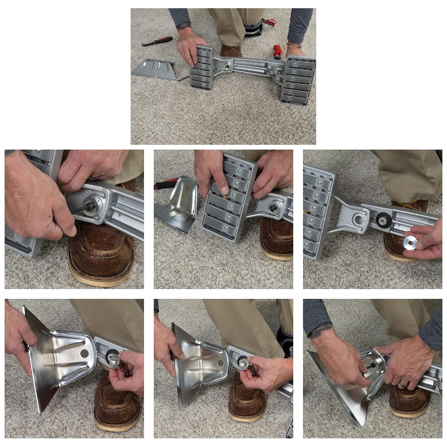 ROBERTS 10-128 Locking Handle Mini Carpet Stretcher for Pattern Matching and Seam Repair