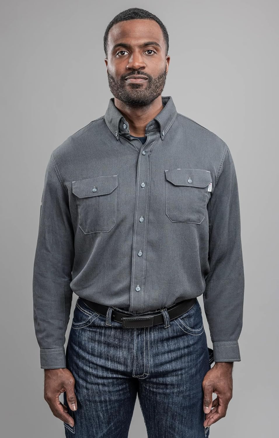 DRIFIRE Tall Size FR Vented Work Shirt, Grey, 3X-Large Tall