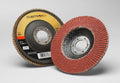 3M Cubitron II Flap Disc 969F, 80+, T29, 5 in x 7/8 in, Pack of 10, Polyester Backing, Heavy Grinding, Edge Deburring, Aggressive Weld Removal and Beveling