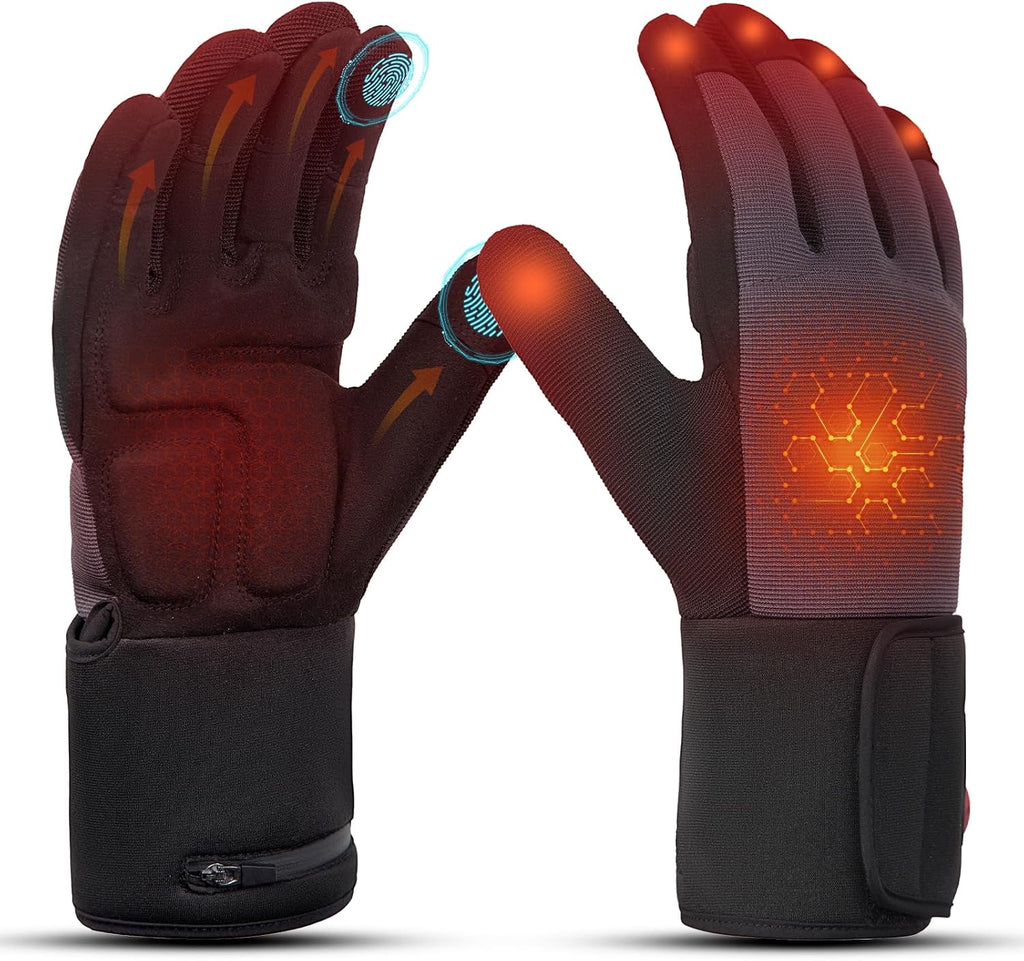 Heated Work Gloves for Men Women - Rechargeable Electric Heating Gloves, Windproof Thermal Gloves with Touchscreen