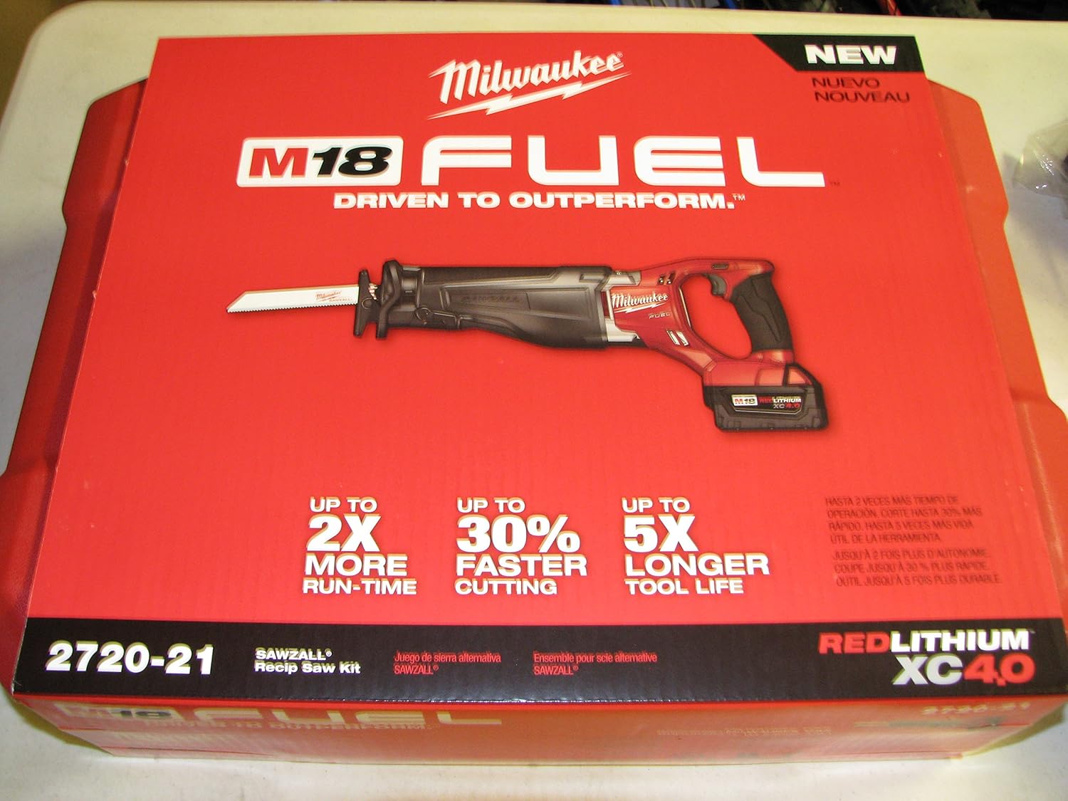Milwaukee Heavy Duty Tool Case: Fits 2720-22; 2720-21; 2720-20 M18 Fuel Sawzall Reciprocating Saw (Tool Case Only)
