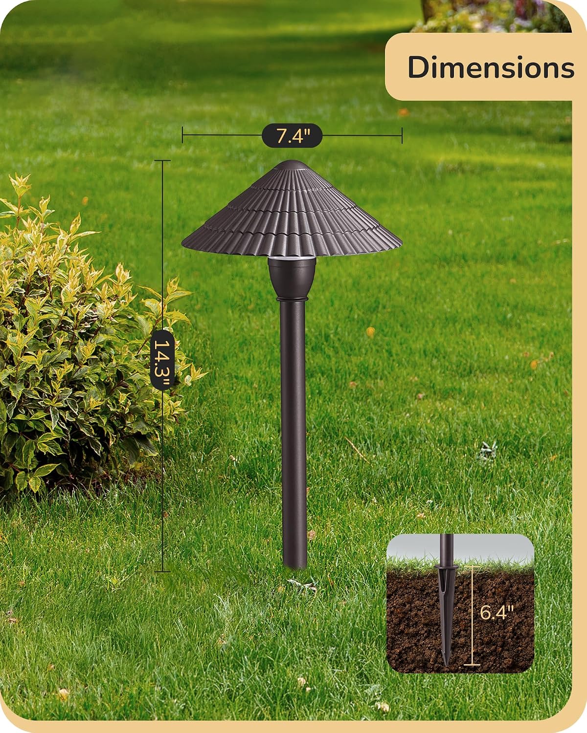 EDISHINE 5CCT Low Voltage Landscape Lights, 12 Pack 2700K-5000K LED Landscape Path Lights, 12V AC/DC 3W 160LM Die-Cast Aluminum Waterproof Outdoor Pathway Lighting for Sidewalk Garden Yard, ETL Listed