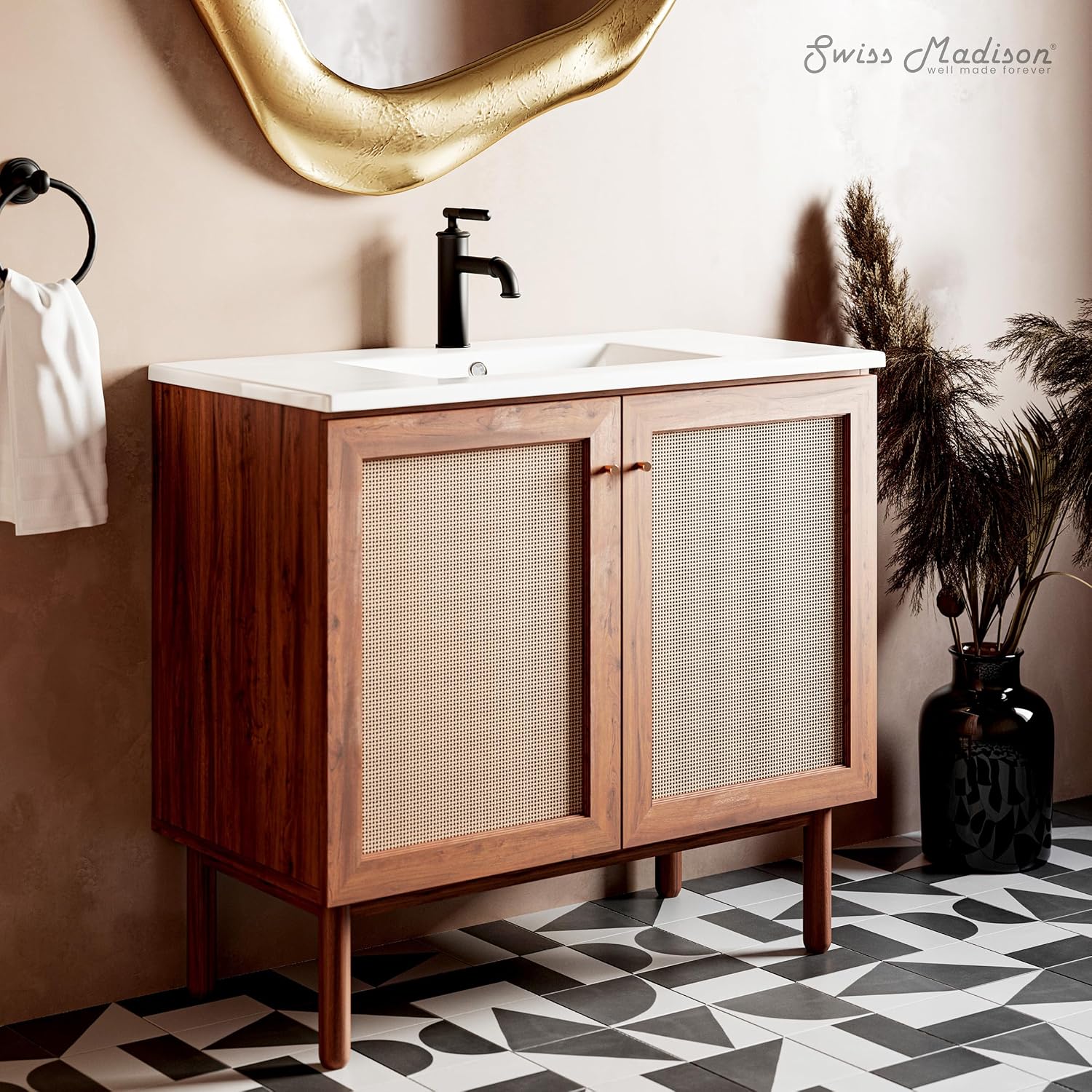 36' Ceramic Vanity Sink Top