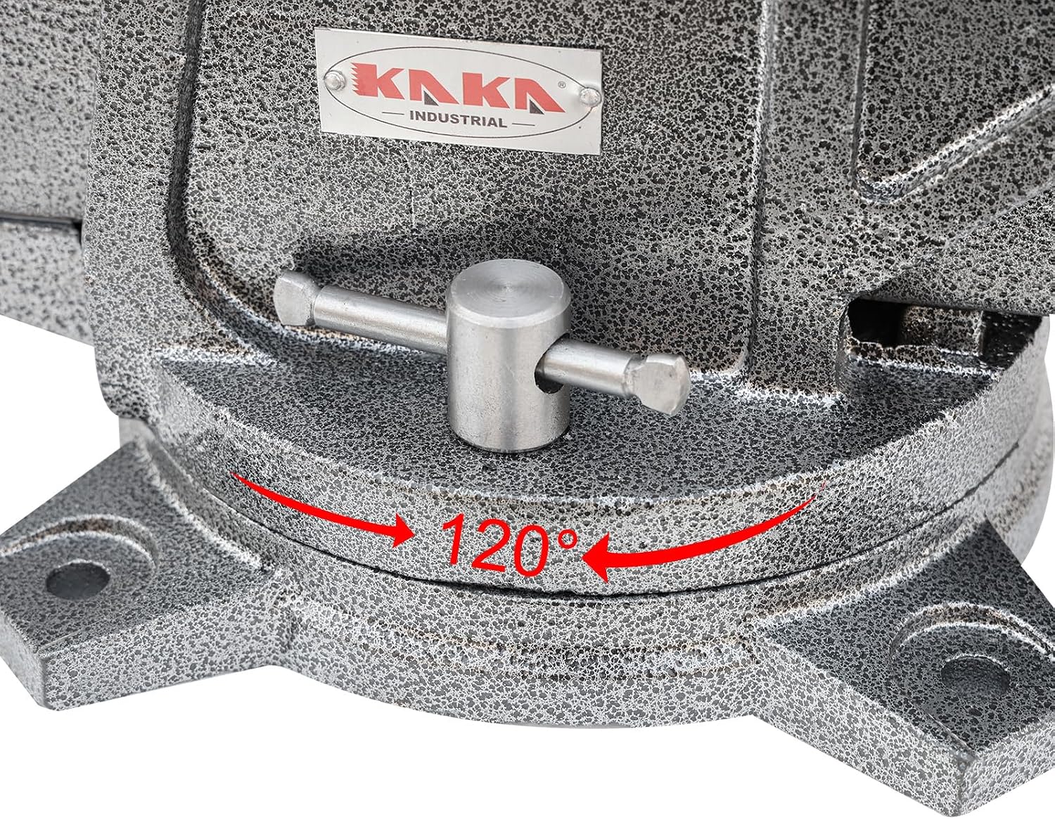 KAKA INDUSTRIAL Bench Vises 6 Inch Jaw Width, 6.7 Inch Jaw Opening Homeowner's Vise, Swivel Base Heavy Dutyl, for Drilling, Pipe Cutting, Woodworking HIS-150