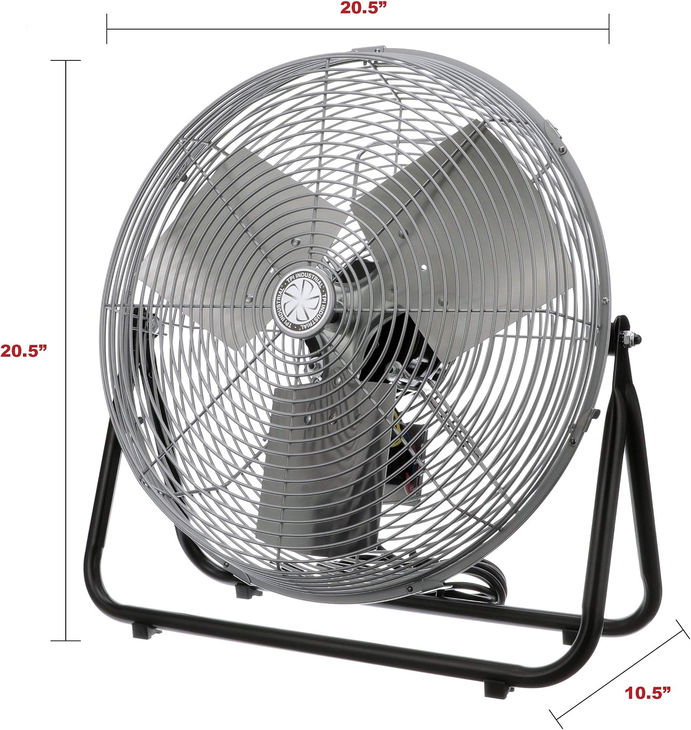 TPI Corporation F18-TE 18' Heavy Duty Floor Fan — 3 Speed Industrial Workstation Shop Fan — Commercial Grade Air Circulation Fan — 120v Single Phase