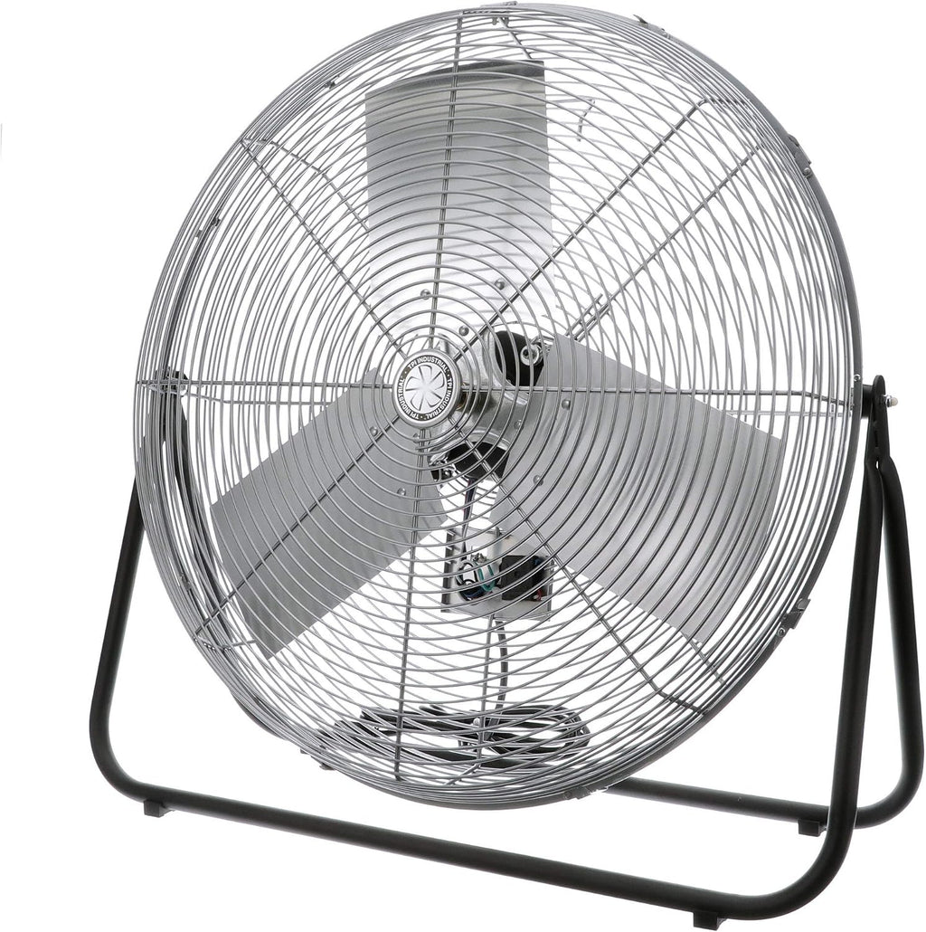 TPI Corporation F24-TE 24' Heavy Duty Floor Fan — 3 Speed Industrial Workstation Shop Fan — Commercial Grade Air Circulation Fan — 120v Single Phase