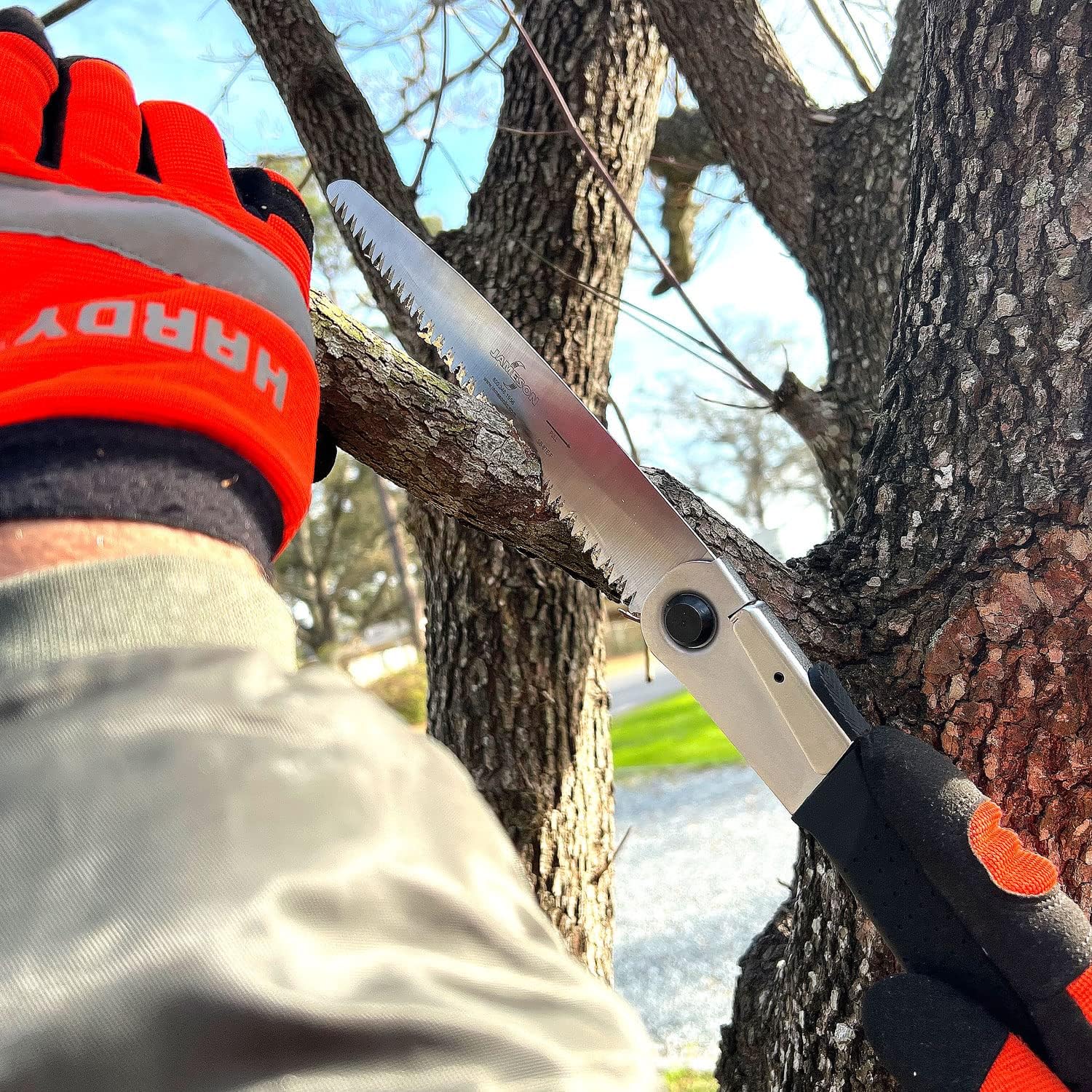 Jameson Lightweight Fiberglass Hollow Core Complete Tree Care, Landscaping, and Pruning Kit with an 8 inch Folding Hand Saw