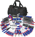 WORKPRO Home Tool Kit (322PCS) and IRWIN VISE-GRIP GrooveLock Pliers Set (2-Piece)