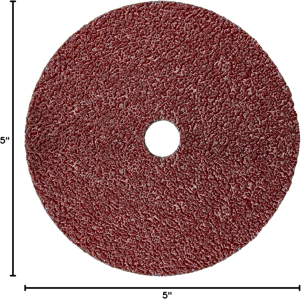 3M Cubitron II 982C Coated Ceramic Fiber Disc - 80 Grit - 5 in Dia 7/8 in Center Hole - 12000 Max RPM - 27636 [Price is per DISC]