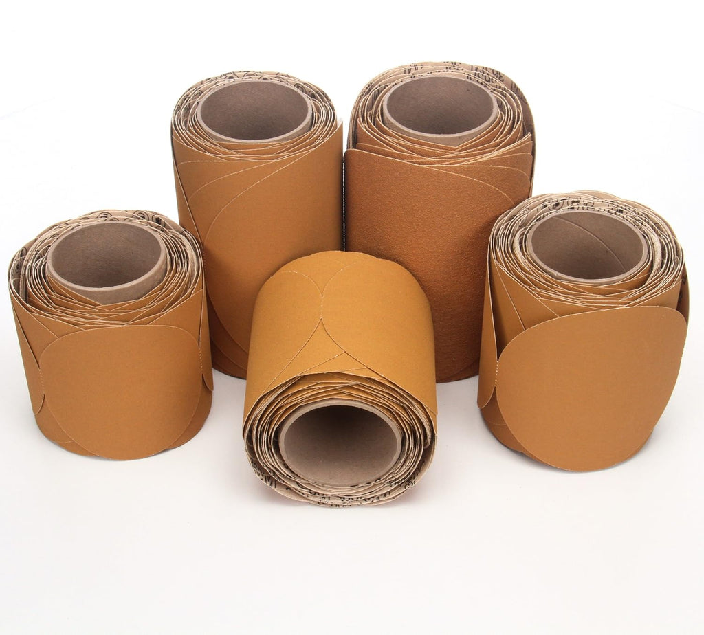 Cubitron Stikit Paper Disc Roll 363I, 80 F-Weight, 5 in x NH, Die 500X, 100 Discs per roll
