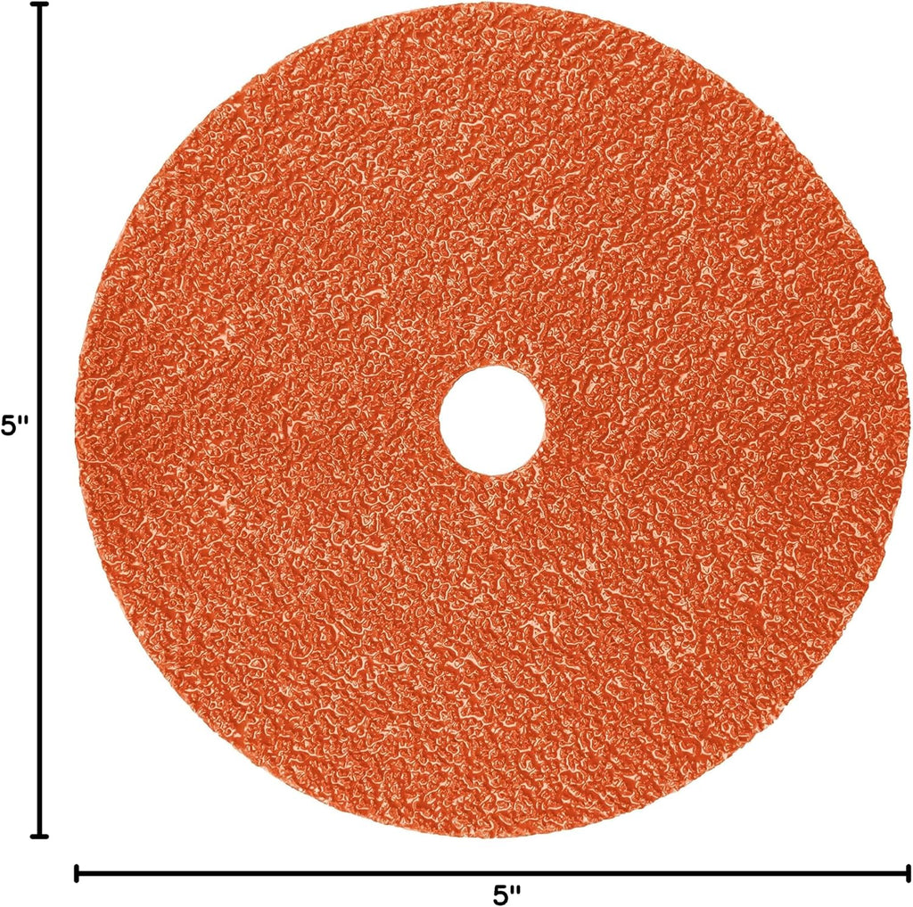 3M Cubitron II 987C Coated Ceramic Fiber Disc - 36 Grit - 5 in Dia 7/8 in Center Hole - 12000 Max RPM - 27448 [Price is per DISC]