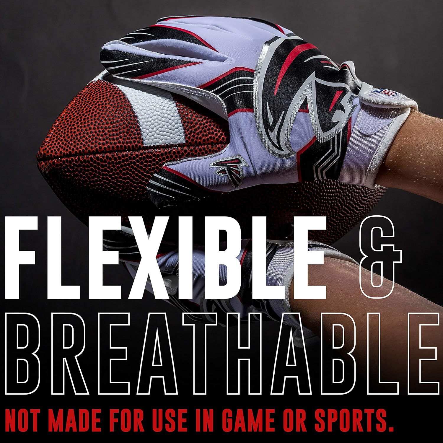 Franklin Sports Youth NFL Football Receiver Gloves - Kids Football Gloves Pair - NFL Team Logos and Silicone Palm